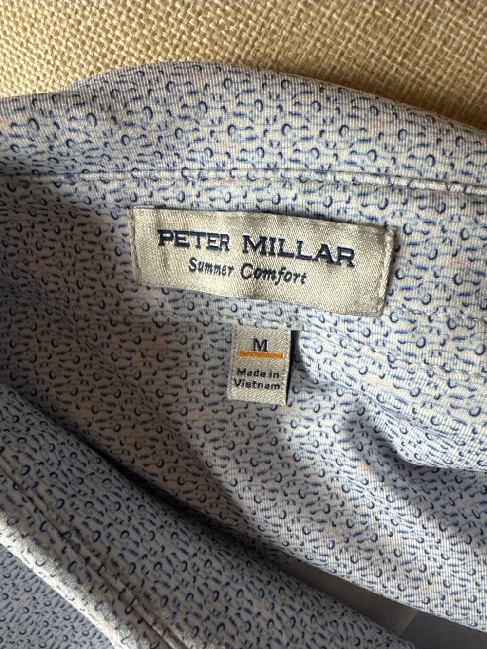 Peter Millar Summer Comfort Hardtop Haven print polo shirt Size Medium - Picture 10 of 13